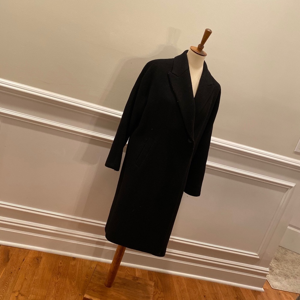 Madewell Atlas Cocoon Coat in Black